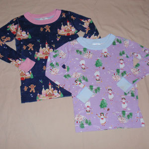 Hanna Andersson Kids Pajama Tops - Navy and Lavender